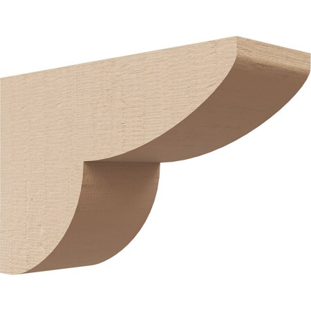 Ekena Millwork 2"W x 6"D x 4"H Classic Crestline Rough Cedar Woodgrain TimberThane Corbel, Primed Tan CORUR02X06X04CRERCPR